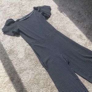 Haute Rouge black polka dot jumpsuit, size xs